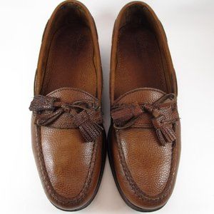 Nordstrom Brown Leather Tassel Loafers sz 10
